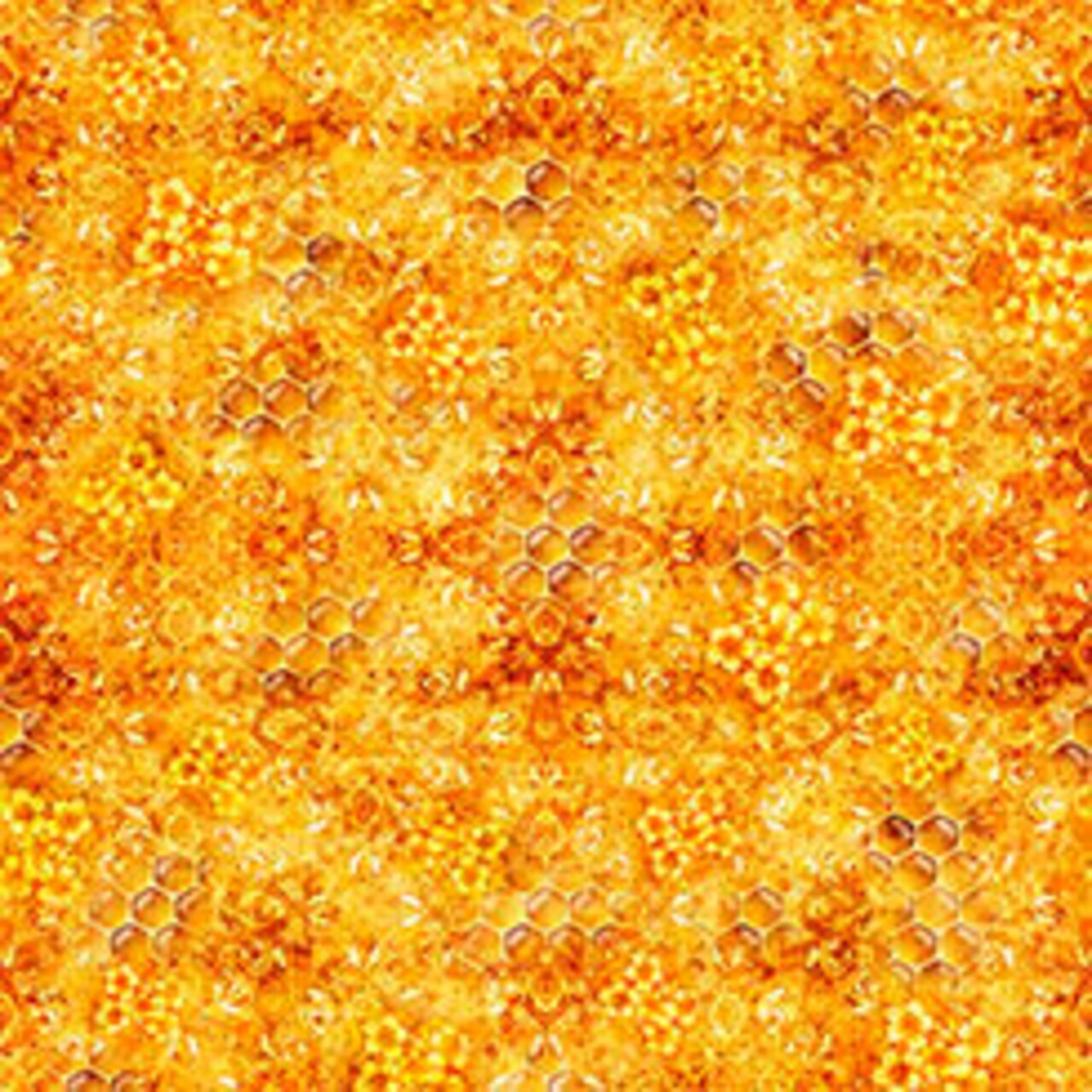 Fabric QT Tangerine Honeycomb Buzz Buzz Buzz by the Quarter Yard 31705-O